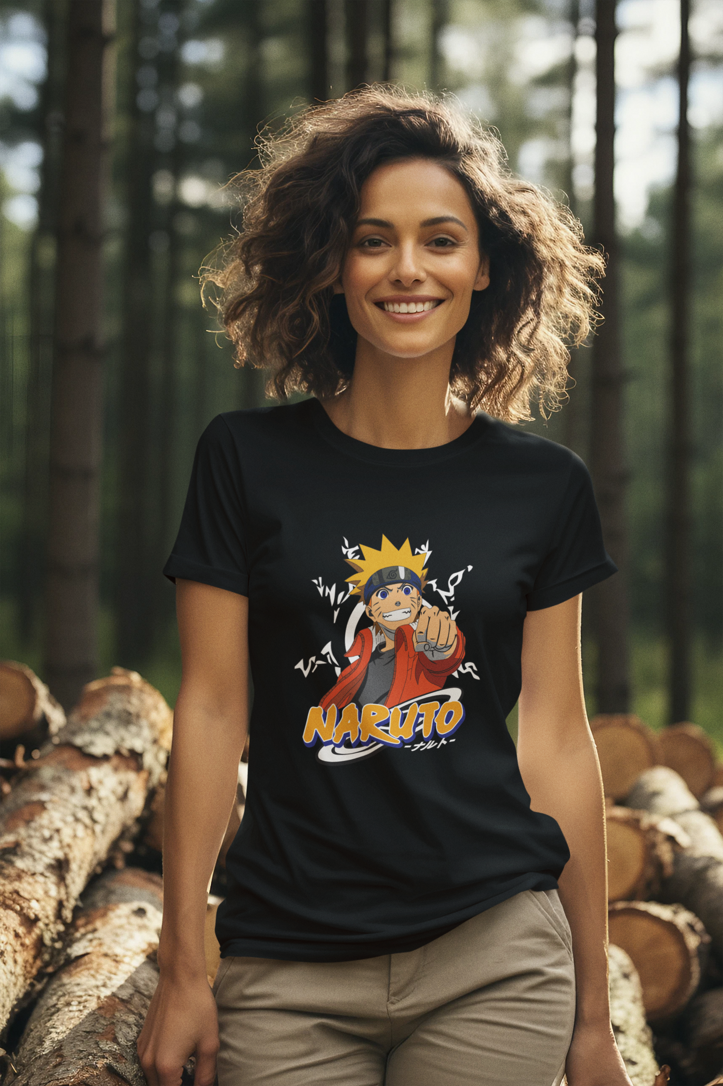 Premium Anime Art T-Shirt - Regular Fit for Women- Naruto