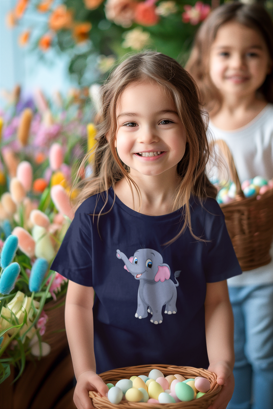 T-Shirt for Kid's Round Neck- Elephant