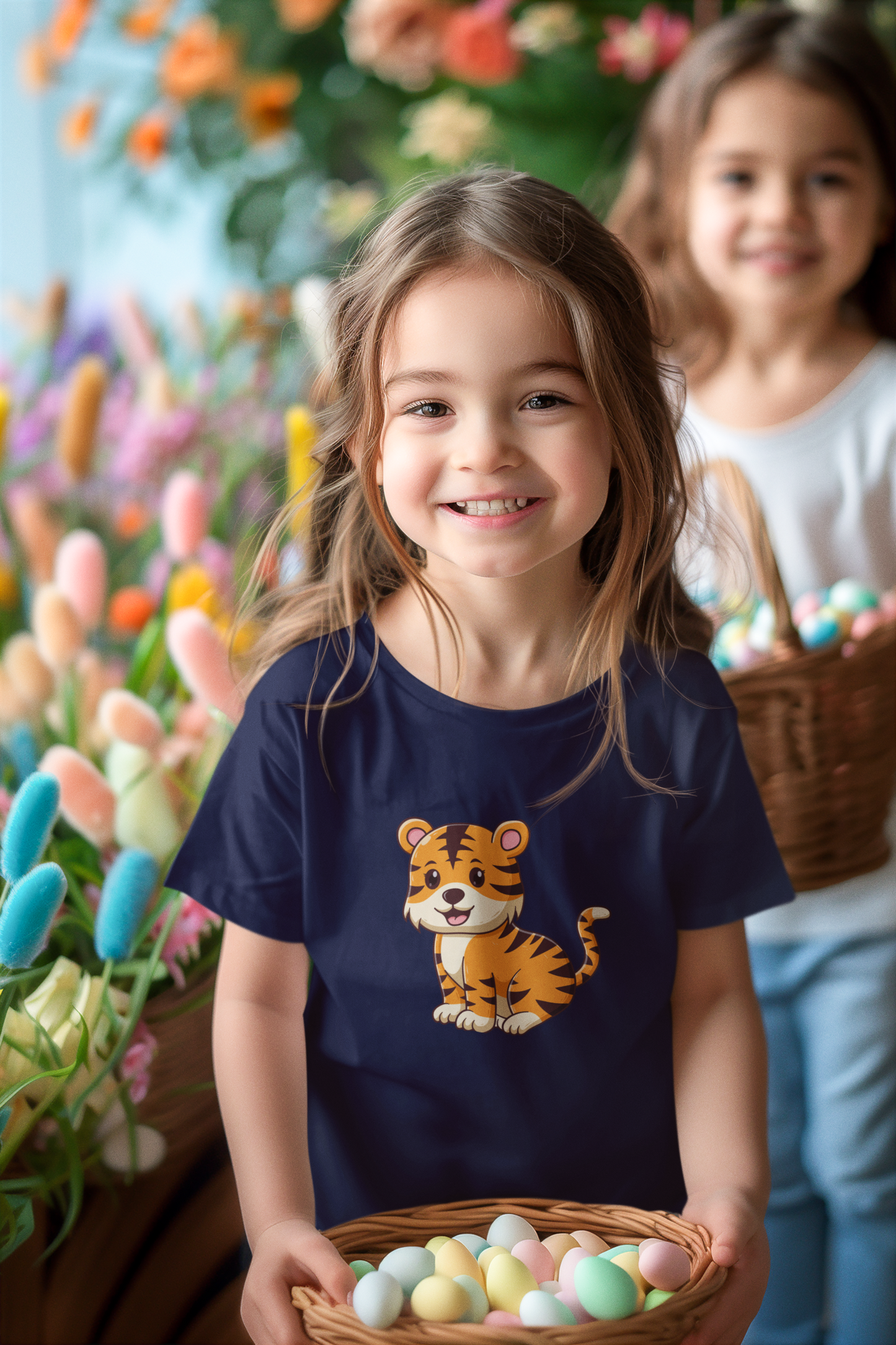 T-Shirt for Kid's Round Neck- Tiger