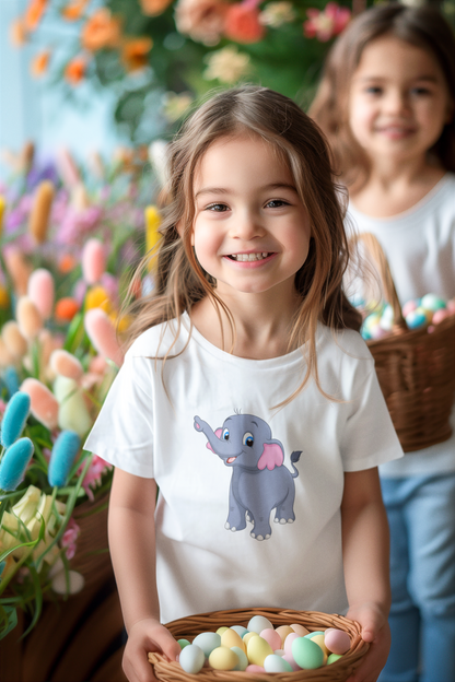 T-Shirt for Kid's Round Neck- Elephant