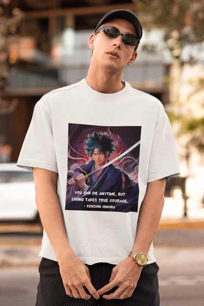 Trendy Unisex Oversized T-Shirts- Baggy T Shirt- Kenshin Himura