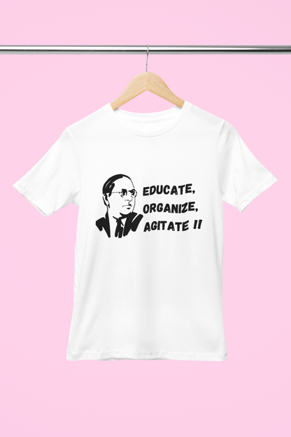 Dr. Babasaheb Ambedkar T Shirt for Women Educate Organize Agitate