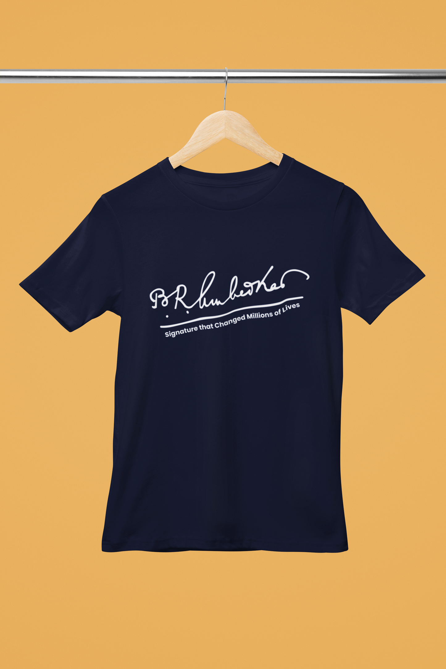 Dr. Babasaheb Ambedkar T Shirt for Women Signature with Slogan