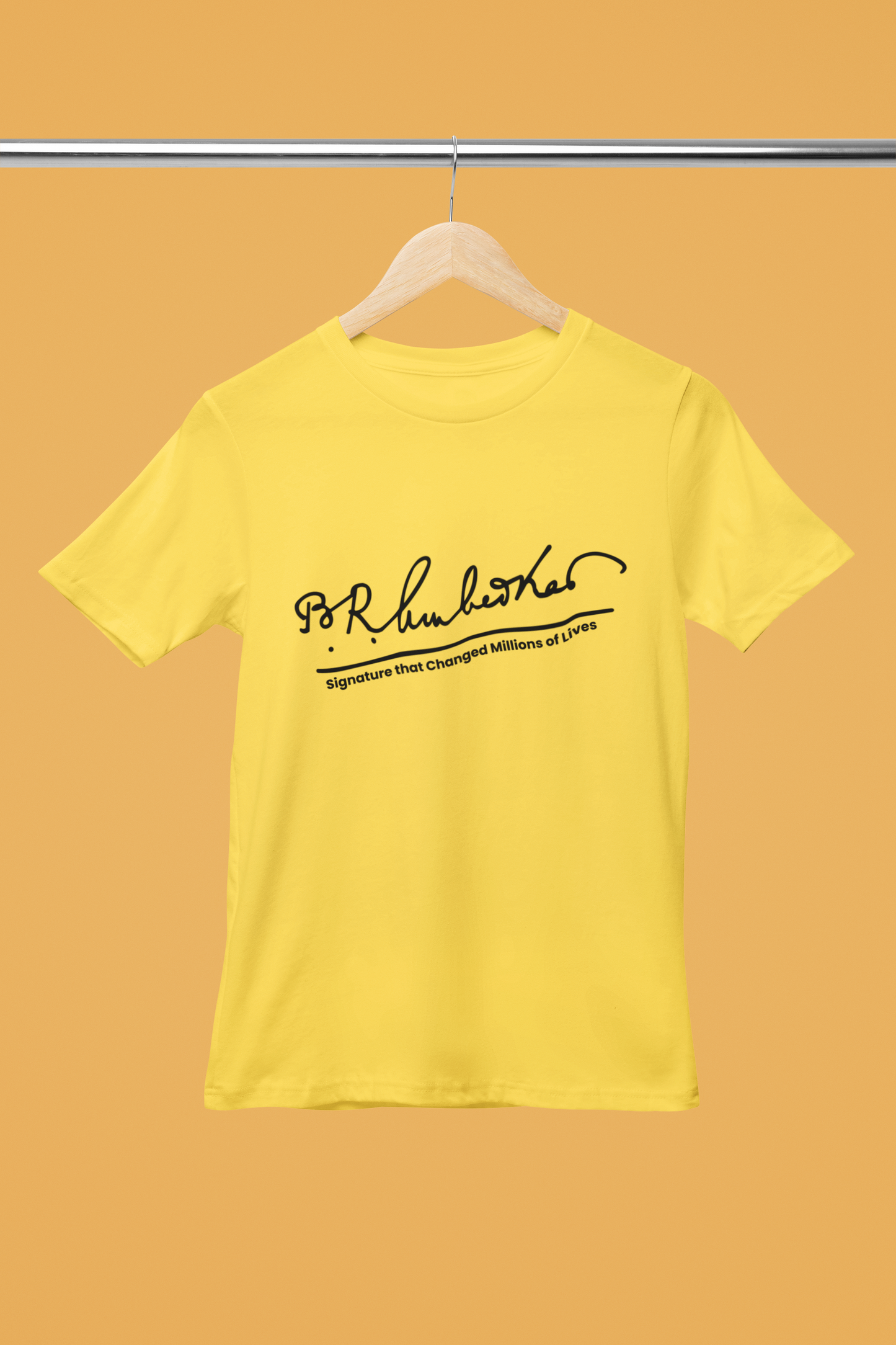 Dr. Babasaheb Ambedkar T Shirt for Men-Signature with Slogan
