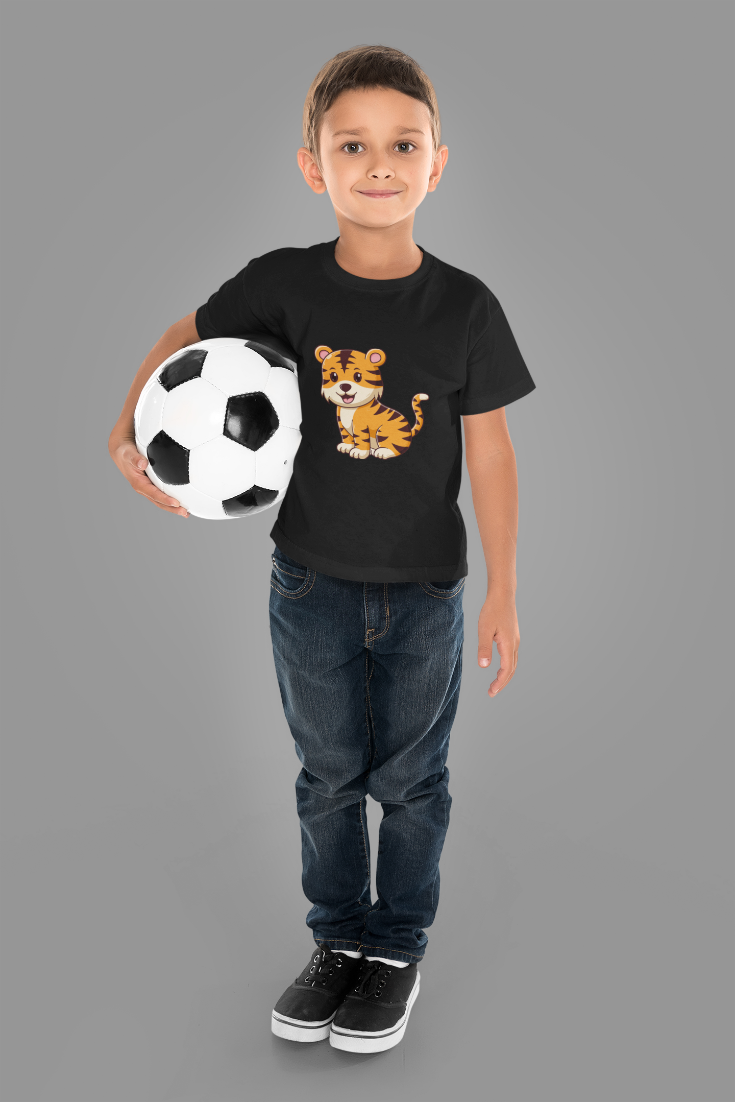 T-Shirt for Kid's Round Neck- Tiger