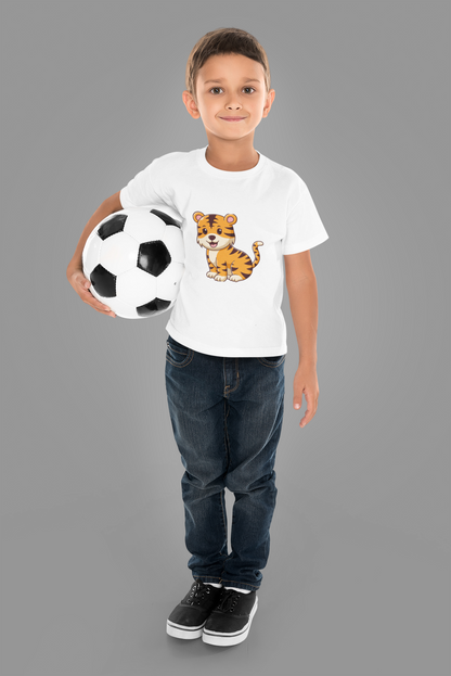 T-Shirt for Kid's Round Neck- Tiger