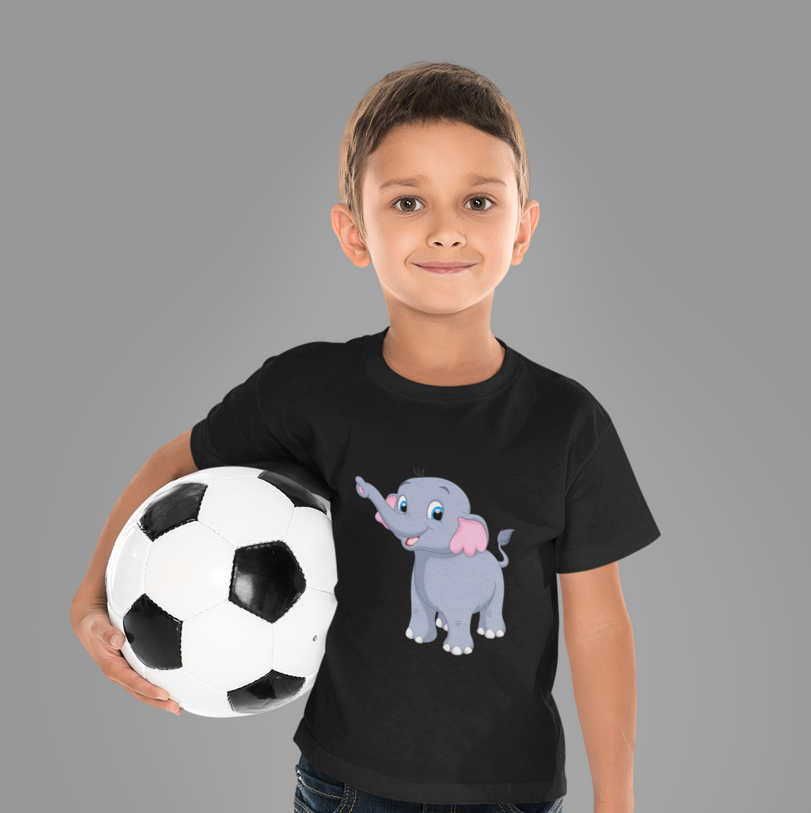 T-Shirt for Kid's Round Neck- Elephant