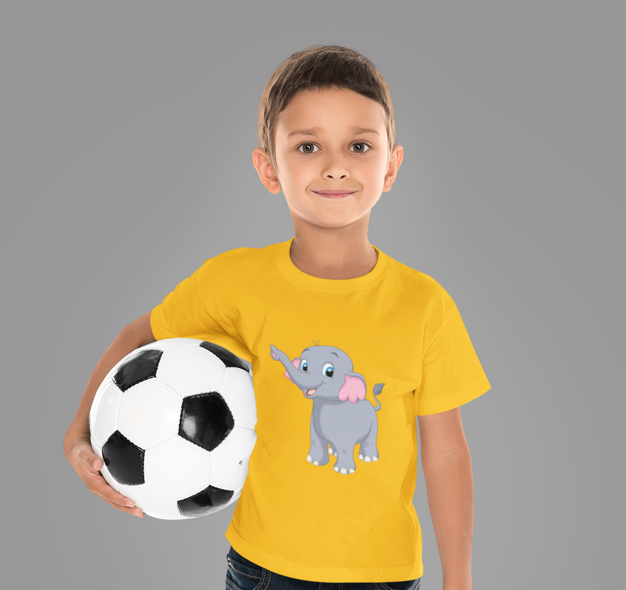 T-Shirt for Kid's Round Neck- Elephant