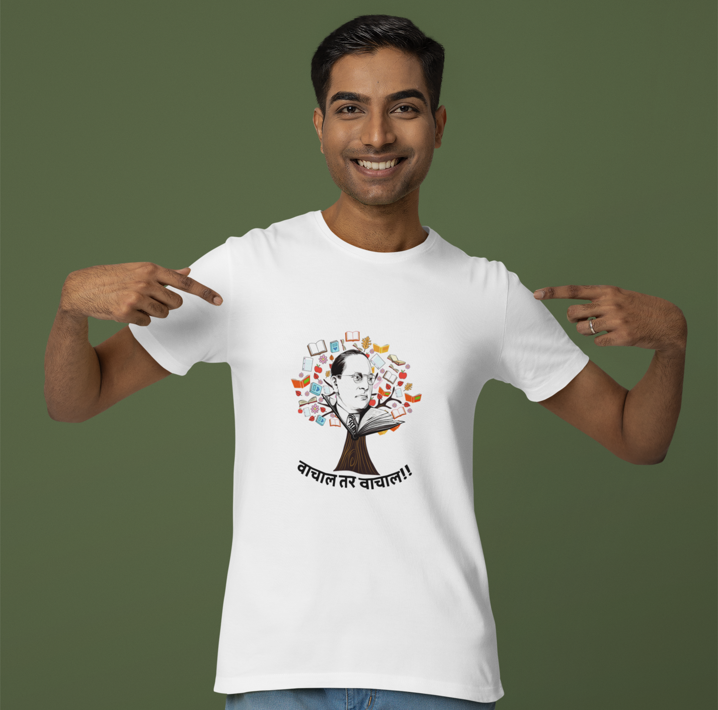Dr. Babasaheb Ambedkar T Shirt for Men वाचाल तर वाचाल | Vachal tar vachal