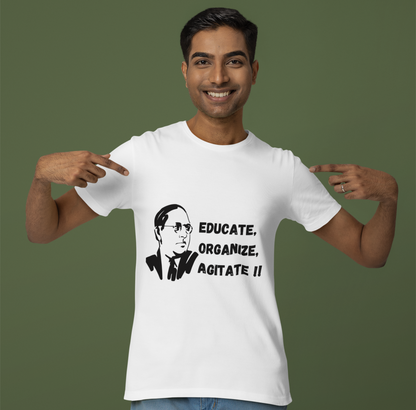 Dr. Babasaheb Ambedkar T Shirt for Women  Educate Organize Agitate