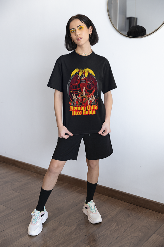 Trendy Unisex Oversized T-Shirts- Baggy T Shirt-Nico Robin