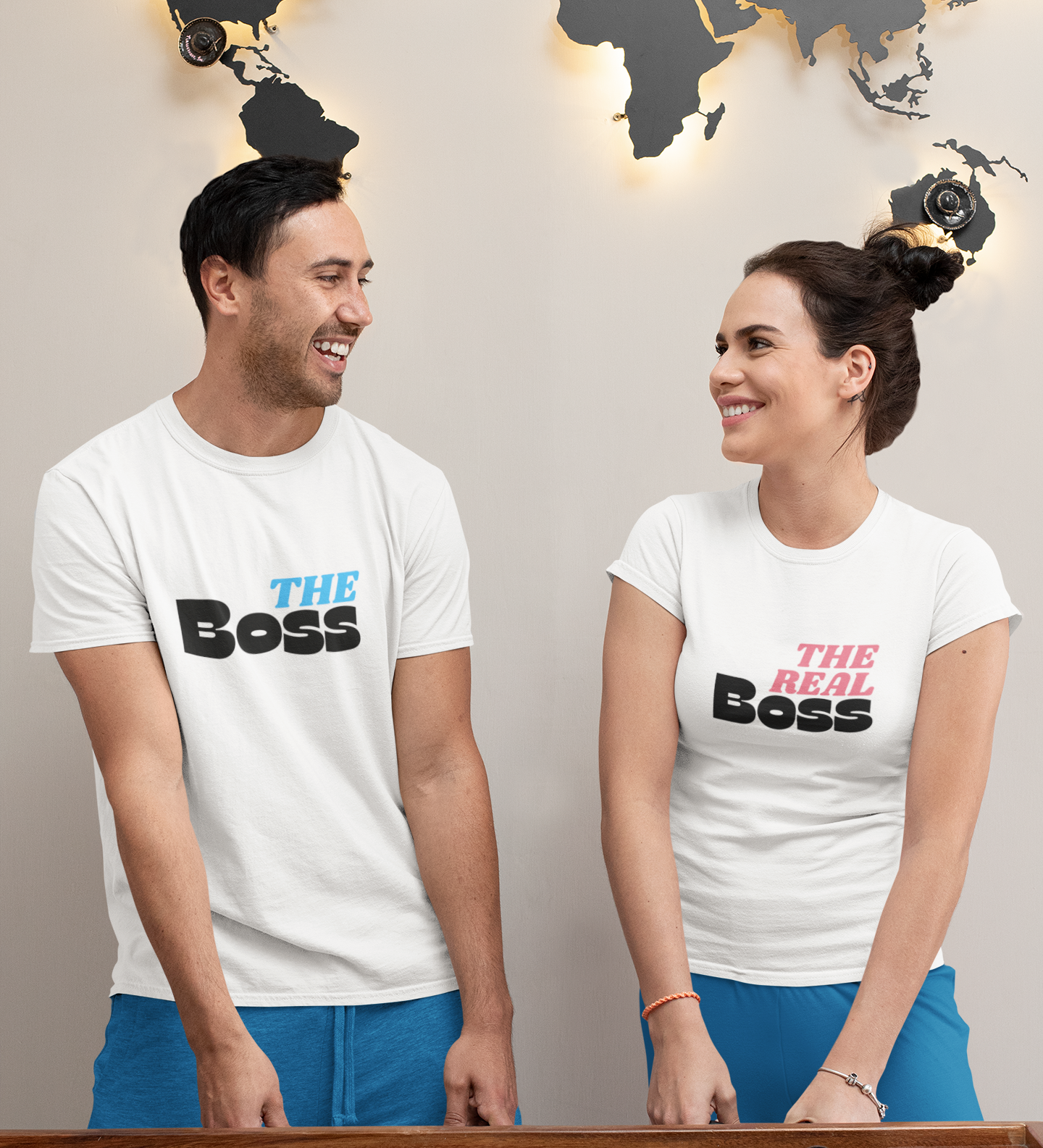 Couple T Shirts- The Boss, The Real Boss