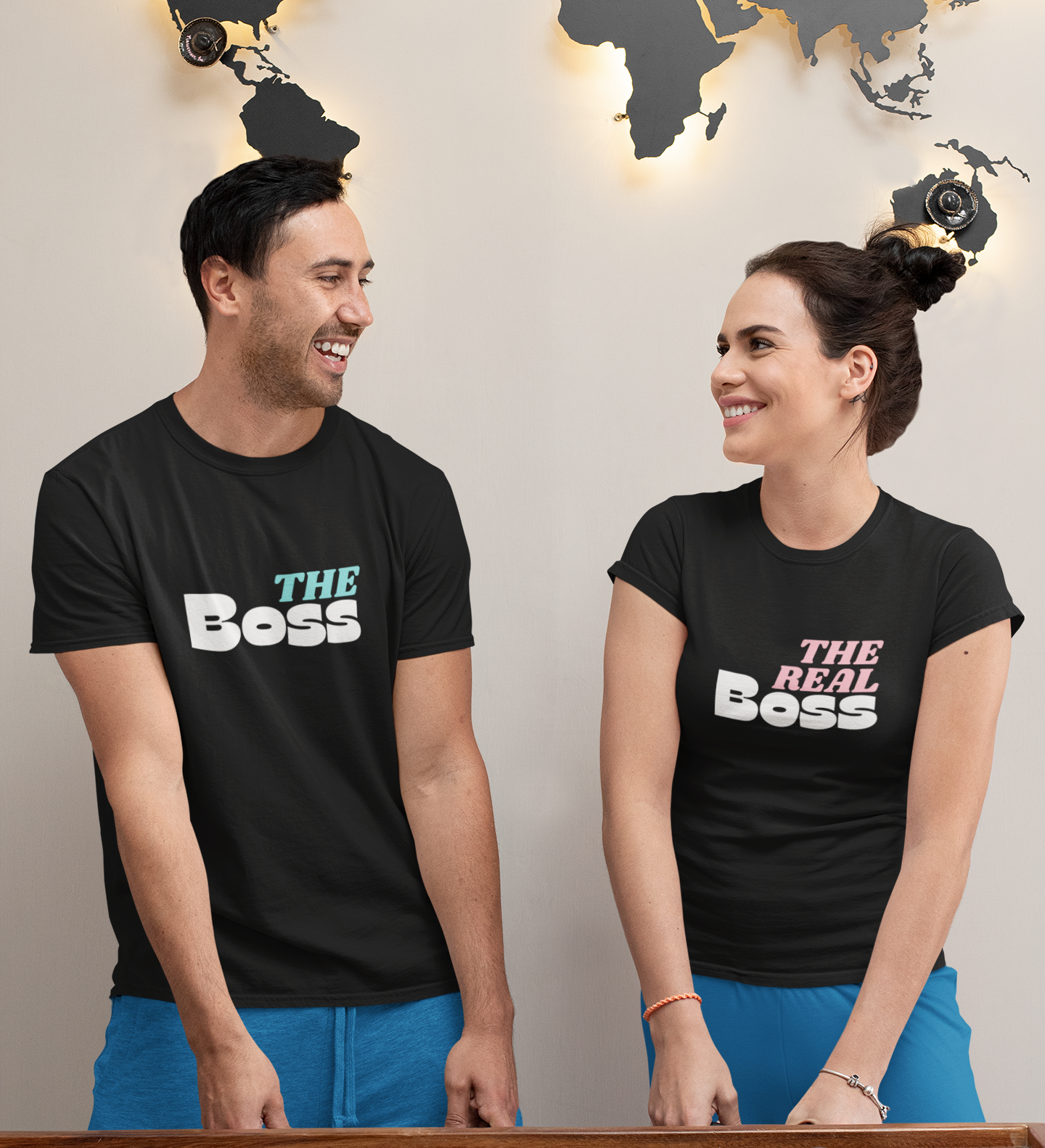 Couple T Shirts- The Boss, The Real Boss