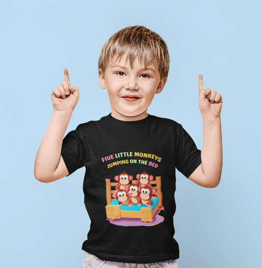 T-Shirt for Kid's Round Neck- Monkey